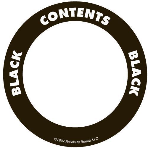 OilSafe Black ID Label, Adhesive Paper, 2" Circle - 282201 - 12 Count