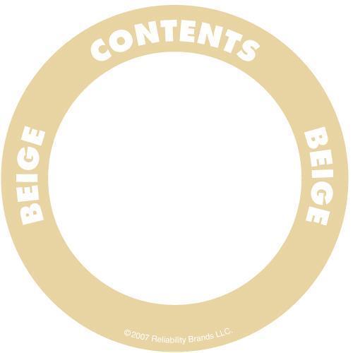 OilSafe Beige ID Label, Outdoor Paper, 2" Circle - 280500 - RelaWorks